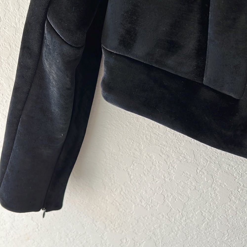 Derek Lam Runway  Fur Crop Biker Jacket Black Size Small - Picture 8 of 11